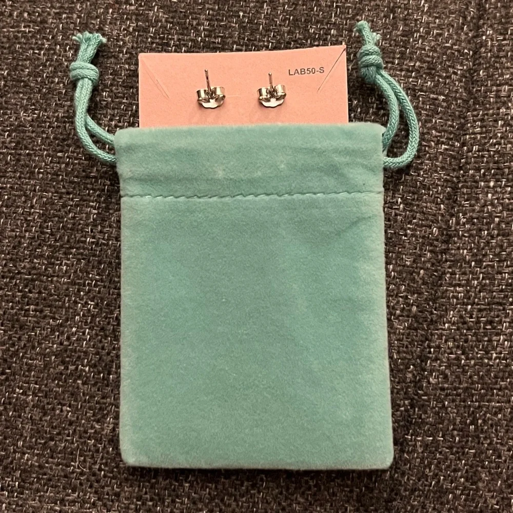 Free shipping! NWT Brilliant Earth 0.5 carat silver lab diamond studs - Picture 4 of 6